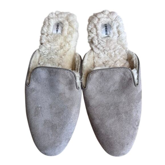 Birdies Phoebe Mule Size 8 Suede Moleskin Lining Slide Slipper Mule - Picture 1 of 7